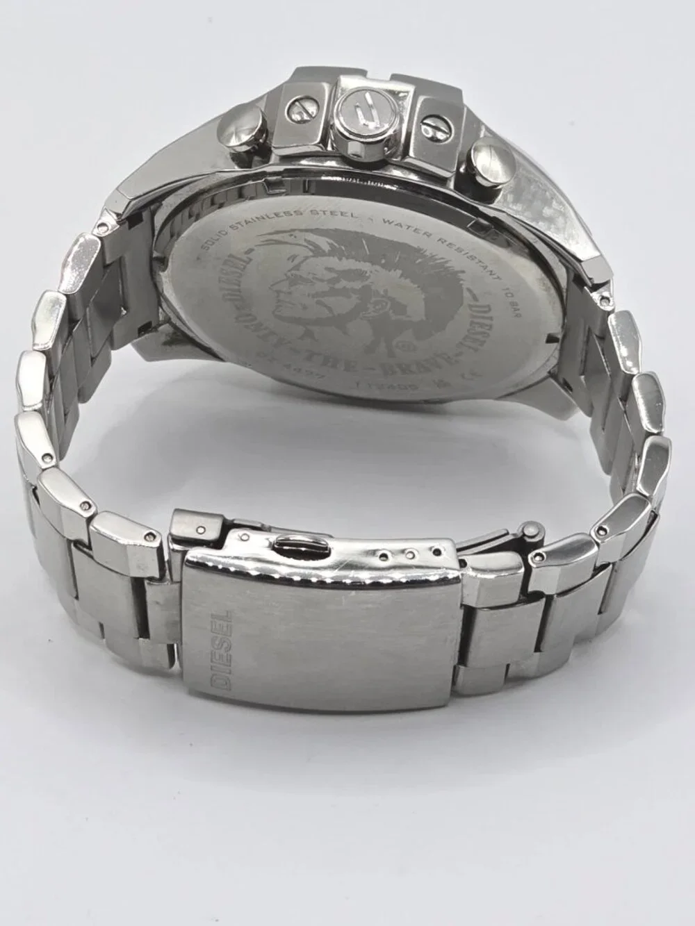 Diesel Mega Chief Men's Silver Stainless Steel Chronograph Watch DZ4477